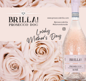 Brilla! pink bottle and roses