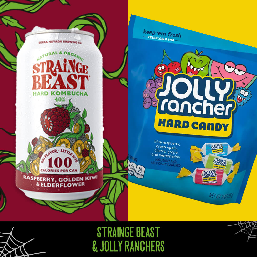 Strainge beast can and jolly rancher candy pack