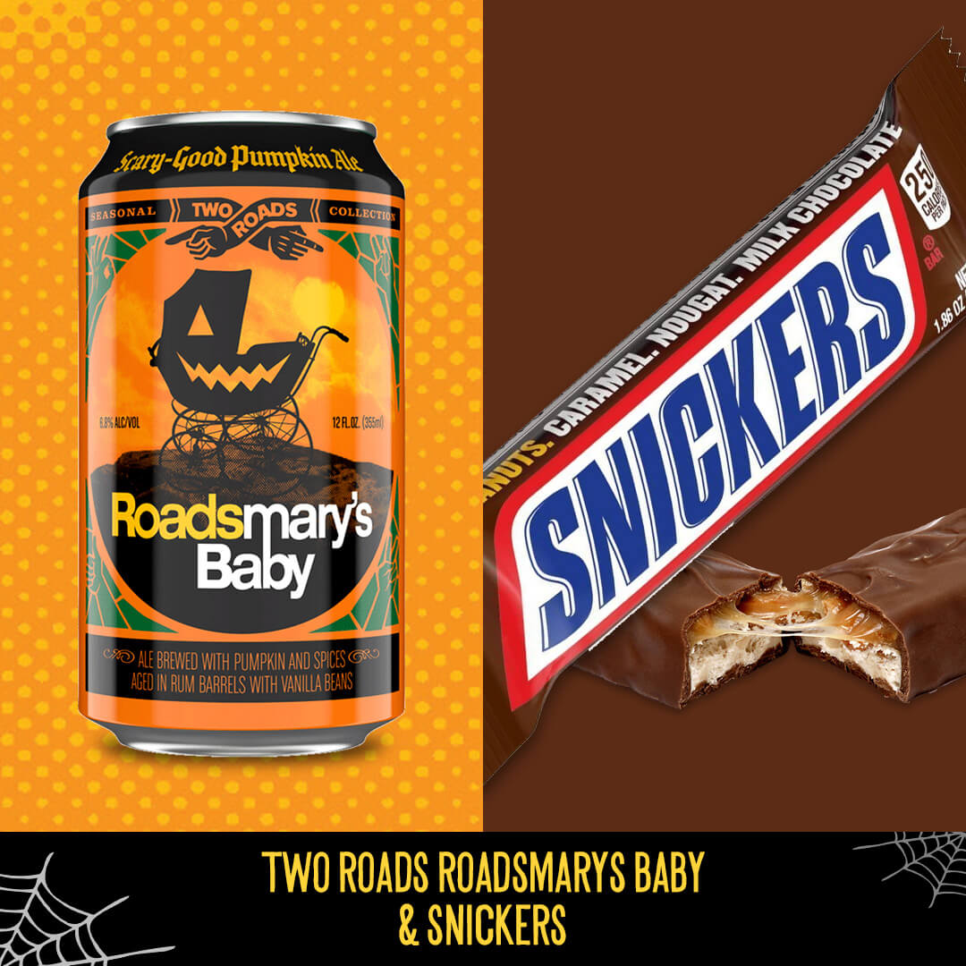 Roads mary's baby can and snickers bar