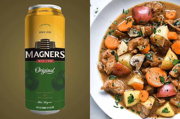Magners and pork stew